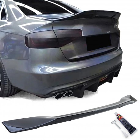 BECQUET SPOILER ARRIERE SPORT NOIR BRILLANT POUR AUDI A4 8K 07-15 (06144)
