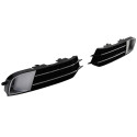 GRILLES ENJOLIVEURS PARE CHOCS NOIRES BRILLANTES AUDI A1 10-14 (06145)