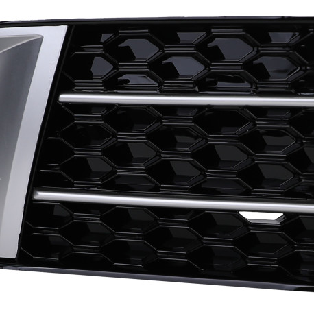 GRILLES ENJOLIVEURS PARE CHOCS NOIRES BRILLANTES AUDI A1 10-14 (06145)