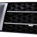 GRILLES ENJOLIVEURS PARE CHOCS NOIRES BRILLANTES AUDI A1 10-14 (06145)