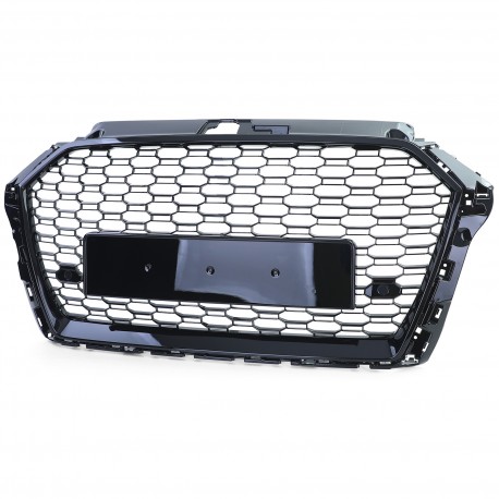 CALANDRE SPORT NOIRE GRILLE NID ABEILLE LIGNE RS3 AUDI A3 8V 2016-2020 (06148)
