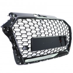 CALANDRE SPORT NOIRE GRILLE NID ABEILLE LIGNE RS3 AUDI A3 8V 2016-2020 (06148)