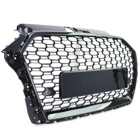 CALANDRE SPORT NOIRE GRILLE NID ABEILLE LIGNE RS3 AUDI A3 8V 2016-2020 (06148)