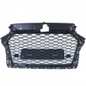 CALANDRE SPORT NOIRE GRILLE NID ABEILLE LIGNE RS3 AUDI A3 8V 2016-2020 (06148)