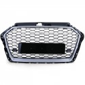 CALANDRE SPORT NOIRE ET CHROM GRILLE NID ABEILLE LIGNE RS3 AUDI A3 8V 2016-2020 (06149)