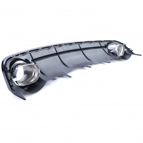 DIFFUSEUR SPORT NOIR PACK SPORT AVEC DOUBLE SORTIE POUR AUDI A6 4G 2014-2018 (06154)