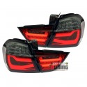 FEUX ROUGE NOIR FULL LEDS CLIGNOTANTS DYNAMIQUES BMW SERIE 3 E90 BERLINE LCI 2008-2012 (06156)