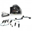 FEUX ROUGE NOIR LEDS BANDES CELIS BMW SERIE 3 E90 BERLINE PHASE 1 05-08 (06159)