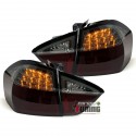 FEUX ROUGE NOIR LEDS BANDES CELIS BMW SERIE 3 E90 BERLINE PHASE 1 05-08 (06159)