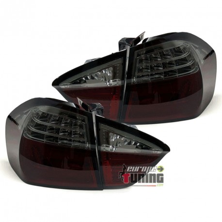 FEUX ROUGE NOIR LEDS BANDES CELIS BMW SERIE 3 E90 BERLINE PHASE 1 05-08 (06159)