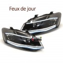 PHARES FULL LED CLIGNOTANTS LEDS DYNAMIQUES VW VOLKSWAGEN POLO 6R et 6C BANDE CHROM (06162)