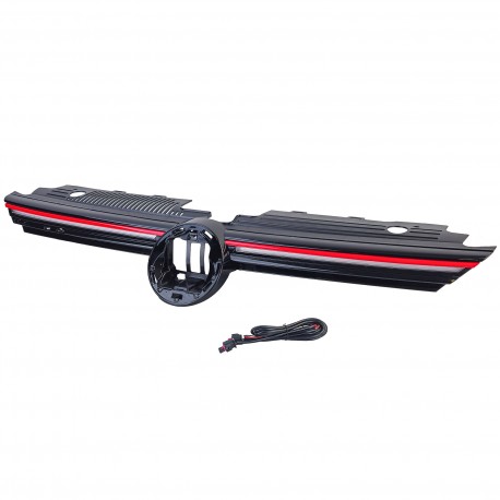 CALANDRE LUMINEUSE LED BANDE ROUGE VOLKSWAGEN VW GOLF 8 (06165)
