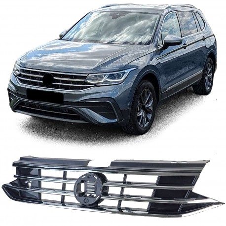 GRILLE CALANDRE SPORT NOIRE ET CHROME VW VOLKSWAGEN TIGUAN II 2020-2023 (06169)