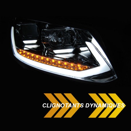 PHARES AVANTS FEUX DE JOUR CLIGNOTANTS LED DYNAMIQUES VW TOURAN II 2010-2015 (06174)