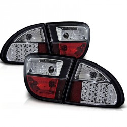 FEUX ARRIERES A LEDS NOIRS ET CHROMES POUR SEAT LEON 1M 1999-2006 (90069)
