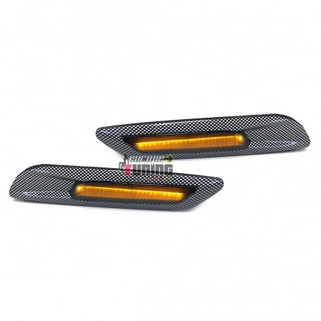 REPETITEURS CLIGNOTANTS CARBONE LED ET VEILLEUSES BMW E60 E81 E82 E87 E88 E90 E92 (06183)