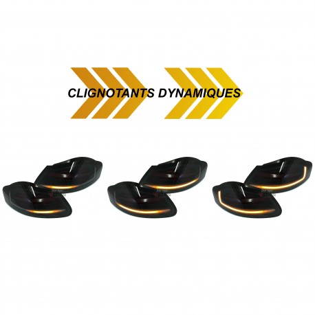 FEUX NOIRS LED CLIGNOTANTS DYNAMQIUES PORSCHE BOXSTER 986 1996-2004 (06187)