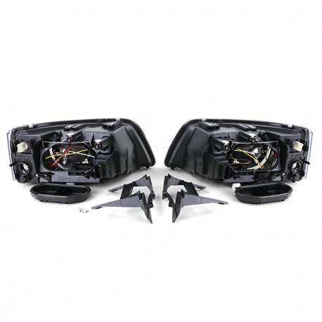 PHARES NOIRS VOLKSWAGEN BUS T5 2003 à 2009 (04351)