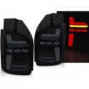 FEUX ROUGES NOIRS LEDS DYNAMIQUES VW T5 BUS TRANSPORTEUR COFFRE 2 PORTES 2003-2009 (06188)