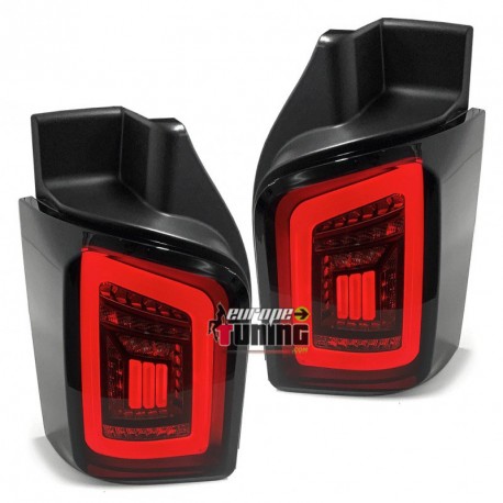FEUX ROUGES NOIRS CELIS A LEDS DYNAMIQUES POUR VW T5 DOUBLE PORTE (04911)