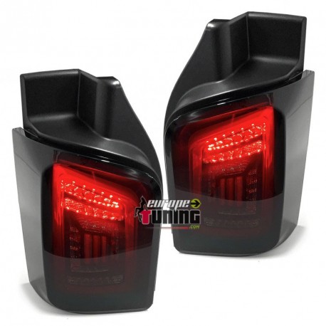 FEUX ROUGES NOIRS CELIS A LEDS DYNAMIQUES POUR VW T5 DOUBLE PORTE (04911)