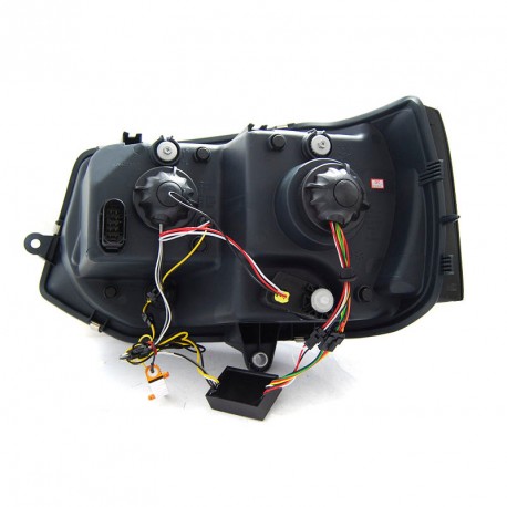 PHARES AVANTS NOIRS FEUX DE JOUR CLIGNOTANTS LED DYNAMIQUES VW T5 2009-2015 (06197)