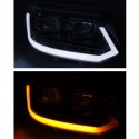 PHARES AVANTS NOIRS FEUX DE JOUR CLIGNOTANTS LED DYNAMIQUES VW T5 2009-2015 (06197)