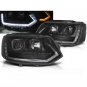 PHARES NOIRS FEUX DE JOUR ET CLIGNOTANTS LED DYNAMIQUES VW T5 2009-2015 (06198)