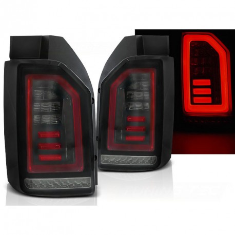 FEUX ROUGES NOIRS CELIS A LEDS DYNAMIQUES POUR VW T6 A HAYON / PORTE RABATTABLE (04898)