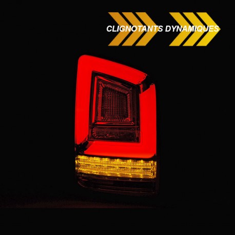 FEUX ROUGES FUMES FULL LED ET DYNAMIQUES VW T6 COFFRE 2 PORTES 2015-2019 (06201)