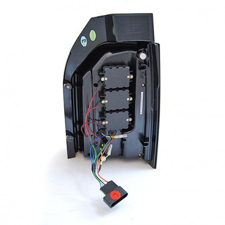 FEUX ROUGES NOIRS LEDS DYNAMIQUES VW T5 BUS TRANSPORTEUR COFFRE 2 PORTES 2003-2009 (06188)