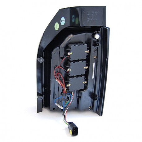 FEUX ROUGES NOIRS LEDS DYNAMIQUES VW T5 BUS TRANSPORTEUR COFFRE 2 PORTES 2003-2009 (06188)