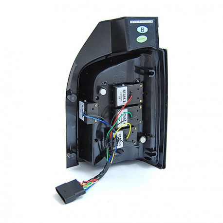 FEUX ROUGES NOIRS LEDS DYNAMIQUES VW T5 BUS TRANSPORTEUR COFFRE 2 PORTES 2003-2009 (06188)