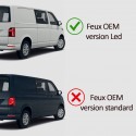 FEUX ROUGES NOIRS LEDS DYNAMIQUES VW T5 BUS TRANSPORTEUR COFFRE 2 PORTES 2003-2009 (06188)