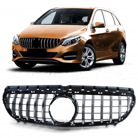 CALANDRE AMG GT R NOIRE CHROMEE MERCEDES CLASSE B W246 2014-2018 (06214)