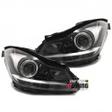 PHARES NOIRS A LED DESIGN XENON MERCEDES CLASSE C W204 2011-2014 (03509)