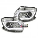 PHARES CHROMES LIGHTBAR FEUX LED DACIA DUSTER I 2010-2014 (Z03184)