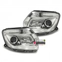 PHARES CHROMES LIGHTBAR FEUX LED DACIA DUSTER I 2010-2014 (Z03184)