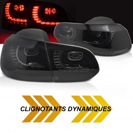 FEUX ROUGES FUMES FULL LED DYNAMIQUES VW GOLF 6 2008-2013 (06252)