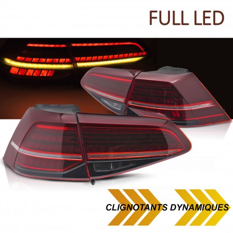 FEUX NOIRS FULL LED CLIGNOTANTS DYNAMIQUES VW GOLF 7 20013-2019 (06254)