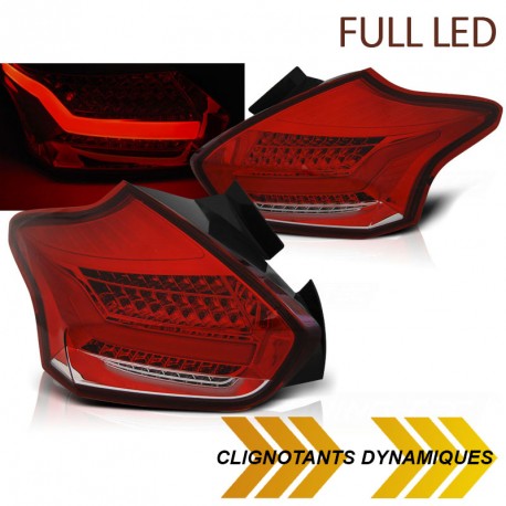 FEUX ROUGES FULL LED ET DYNAMIQUES FORD FOCUS 3 2015-2018 PH2 (06274)