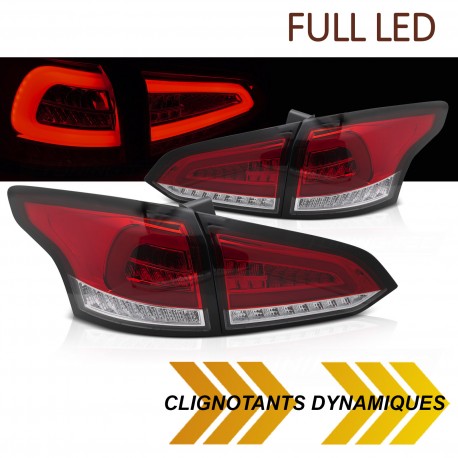 FEUX ROUGES CLAIRS FULL LED ET DYNAMIQUES FORD FOCUS 3 SW BREAK 11-18 (06277)