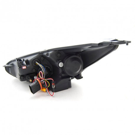 PHARES NOIRS FEUX DE JOUR LED BAR FORD FOCUS 3 2015-2018 (06282)