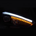 PHARES NOIRS FEUX DE JOUR LED BAR FORD FOCUS 3 2015-2018 (06282)