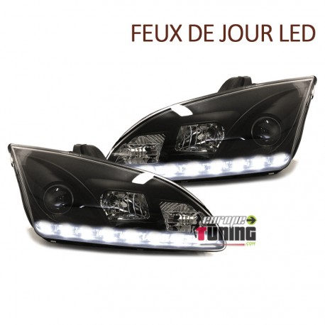 DRL PHARES DIURNES NOIRS FOCUS 04-08 (02931)
