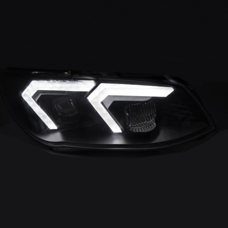 PHARES NOIRS FEUX DE JOUR LED BAR BMW SERIE 3 E92 E93 XENON SANS ASF 2010-2013 (06291)