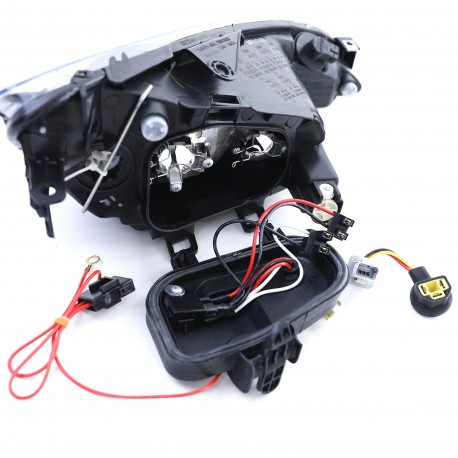 PHARES TUNING NOIRS PEUGEOT 206 PRISE H4 (14513)