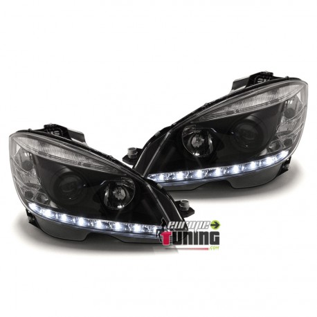 PHARES DIURNES DRLMECREDES W204  NOIRS  (02127)