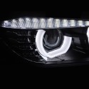 PHARES NOIRS FEUX DE JOUR ANNEAUX LED 3D BMW SERIE 3 F30 F31 2011-2015 (06295)