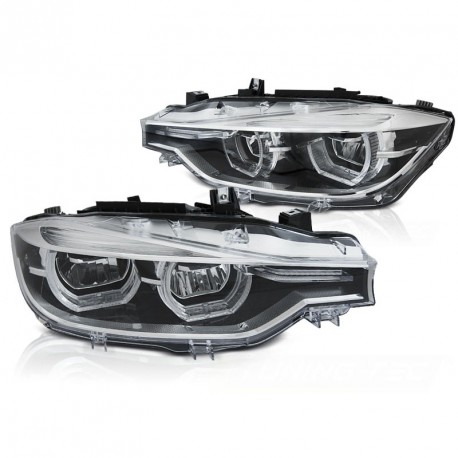 PHARES NOIRS FULL LED 3D BMW SERIE 3 F30 F31 2011-2015 (06298)